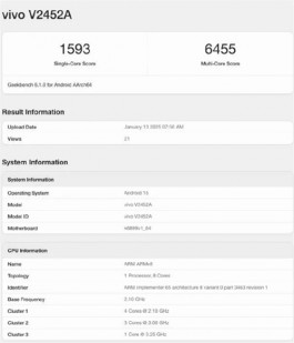 iQOO Z10 Turbo现身跑分平台，天玑8400处理器性能强劲引关注