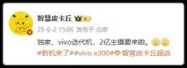 2亿像素+直屏！vivo X300再“进化”
